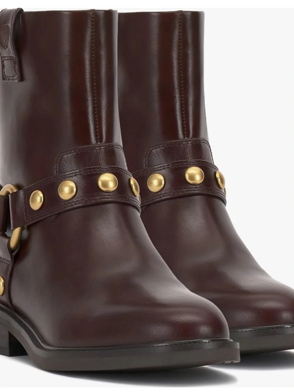 New Vince Camuto Amais Biker Womens Boots color Rich Mahogany size 6.5